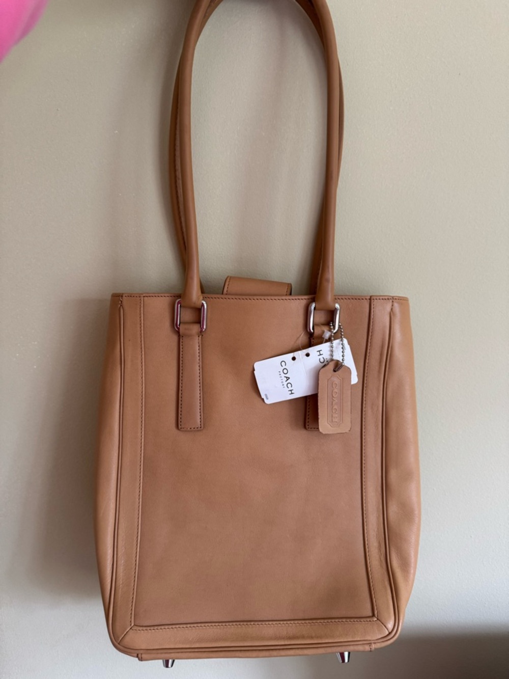 Coach Factory Saddle Brown Leather Tote with Tag - style Bon’s Bucket - NWT